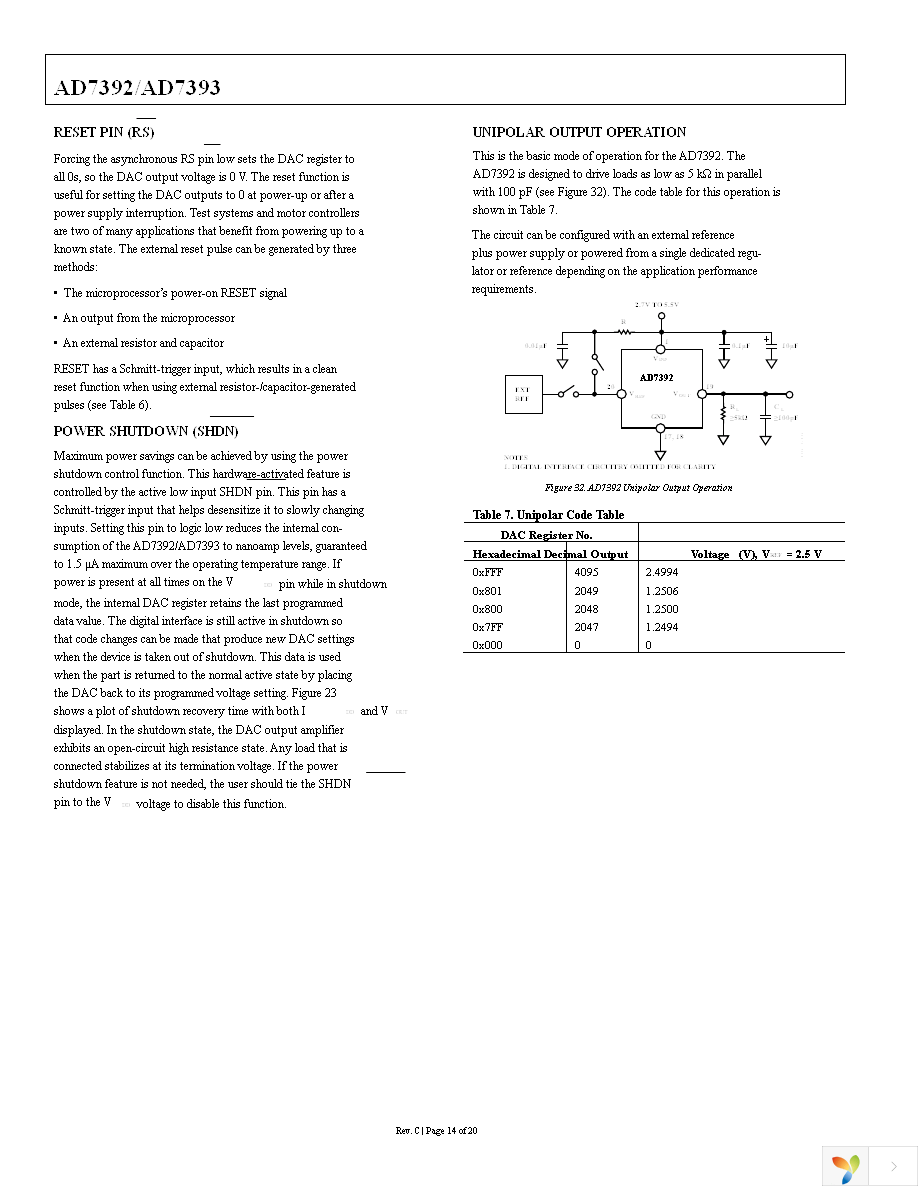 AD7392ARZ Page 14