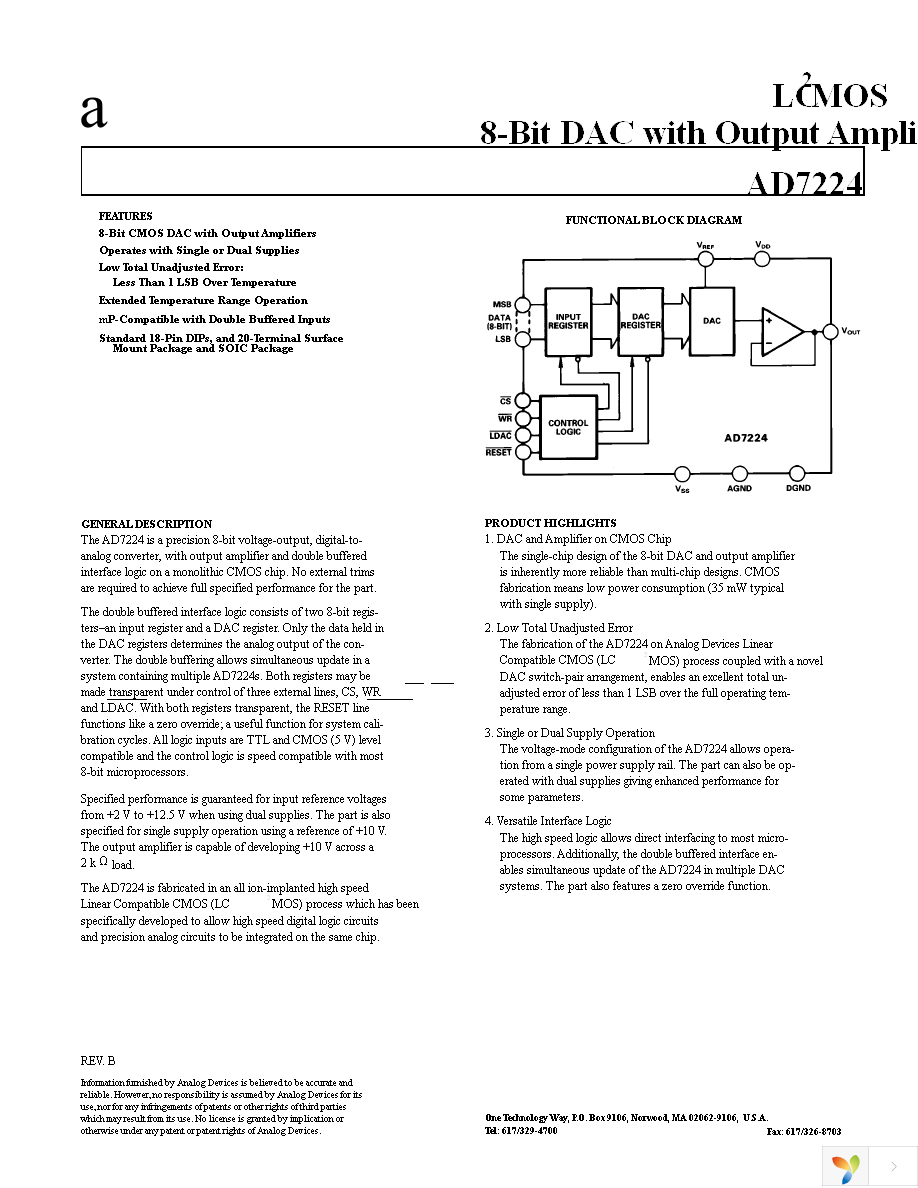 AD7224KRZ-18 Page 1