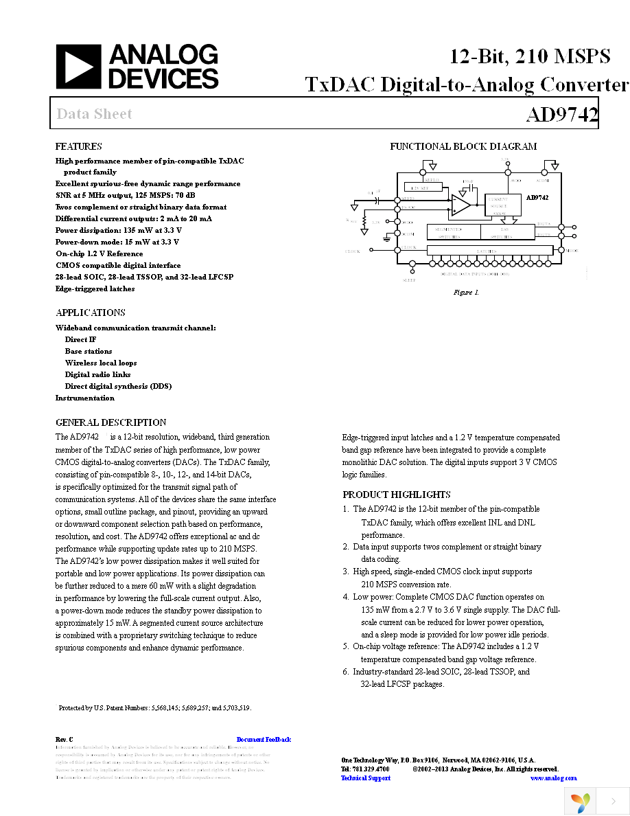 AD9742ARUZ Page 1