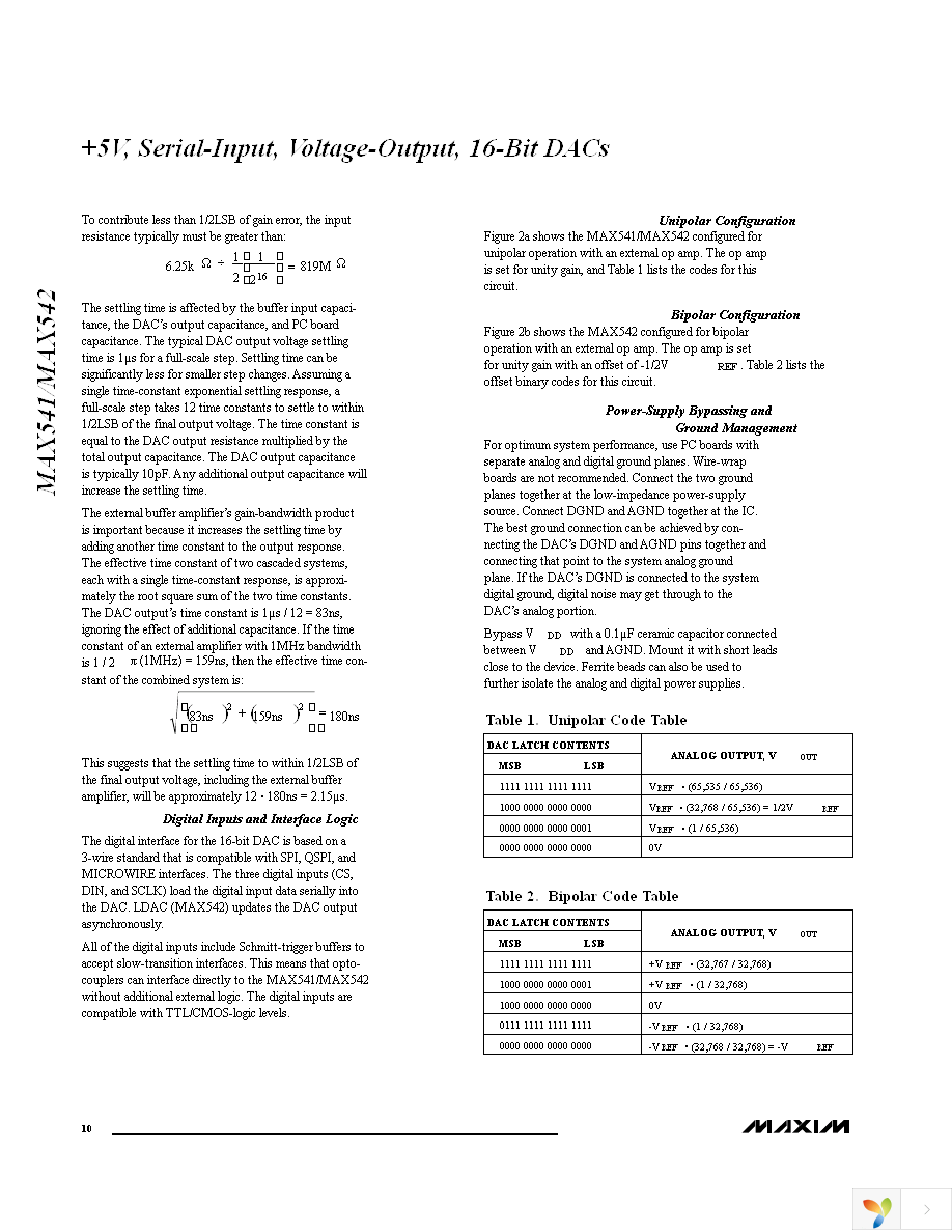 MAX541CCSA+ Page 10