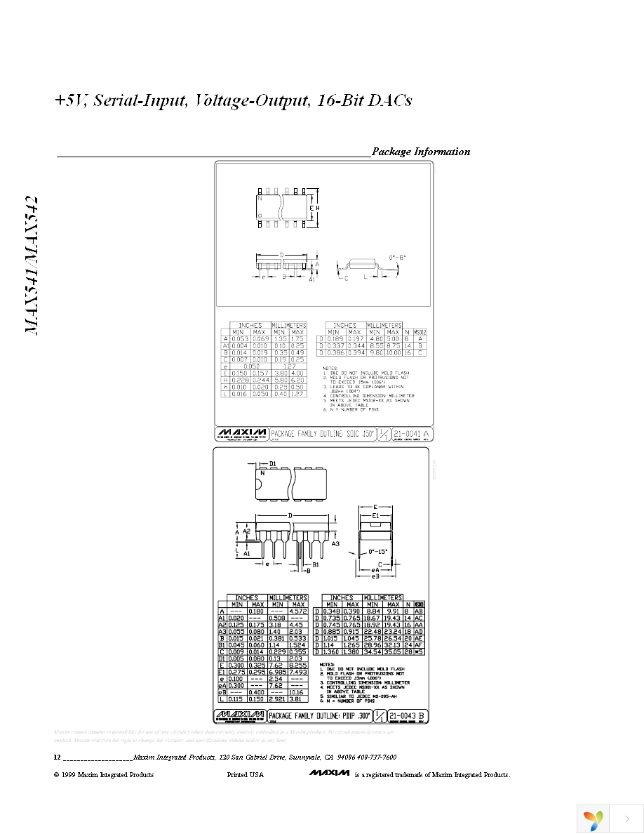 MAX541CCSA+ Page 12