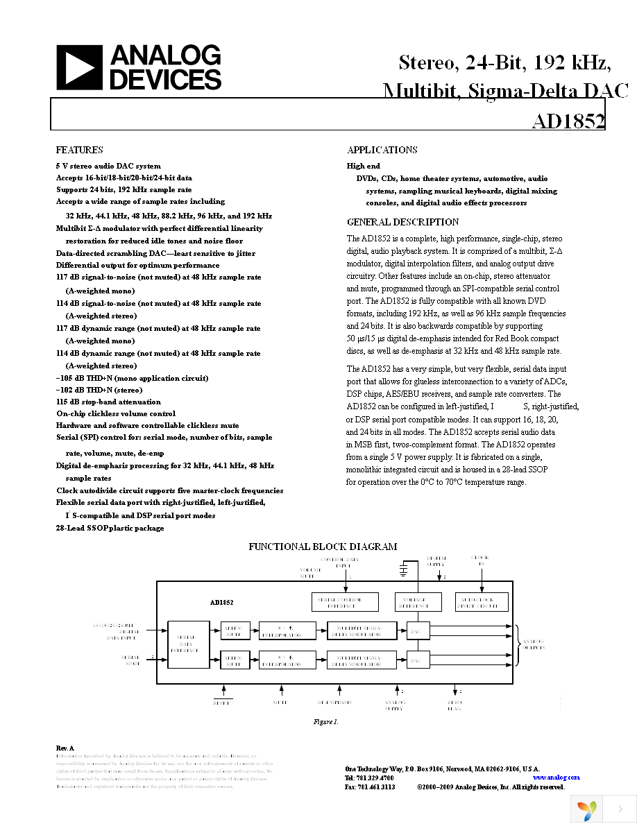 AD1852JRSZ Page 1