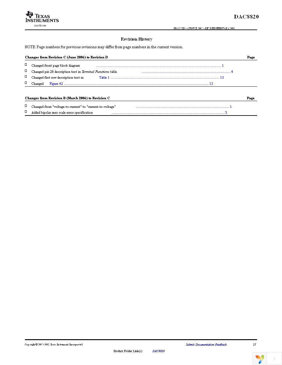 DAC8820ICDB Page 17