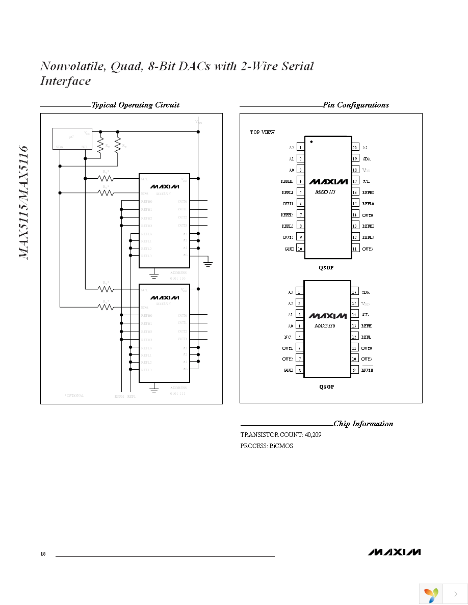 MAX5116EEE+ Page 18