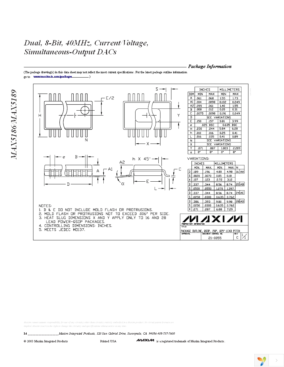 MAX5189BEEI+ Page 14