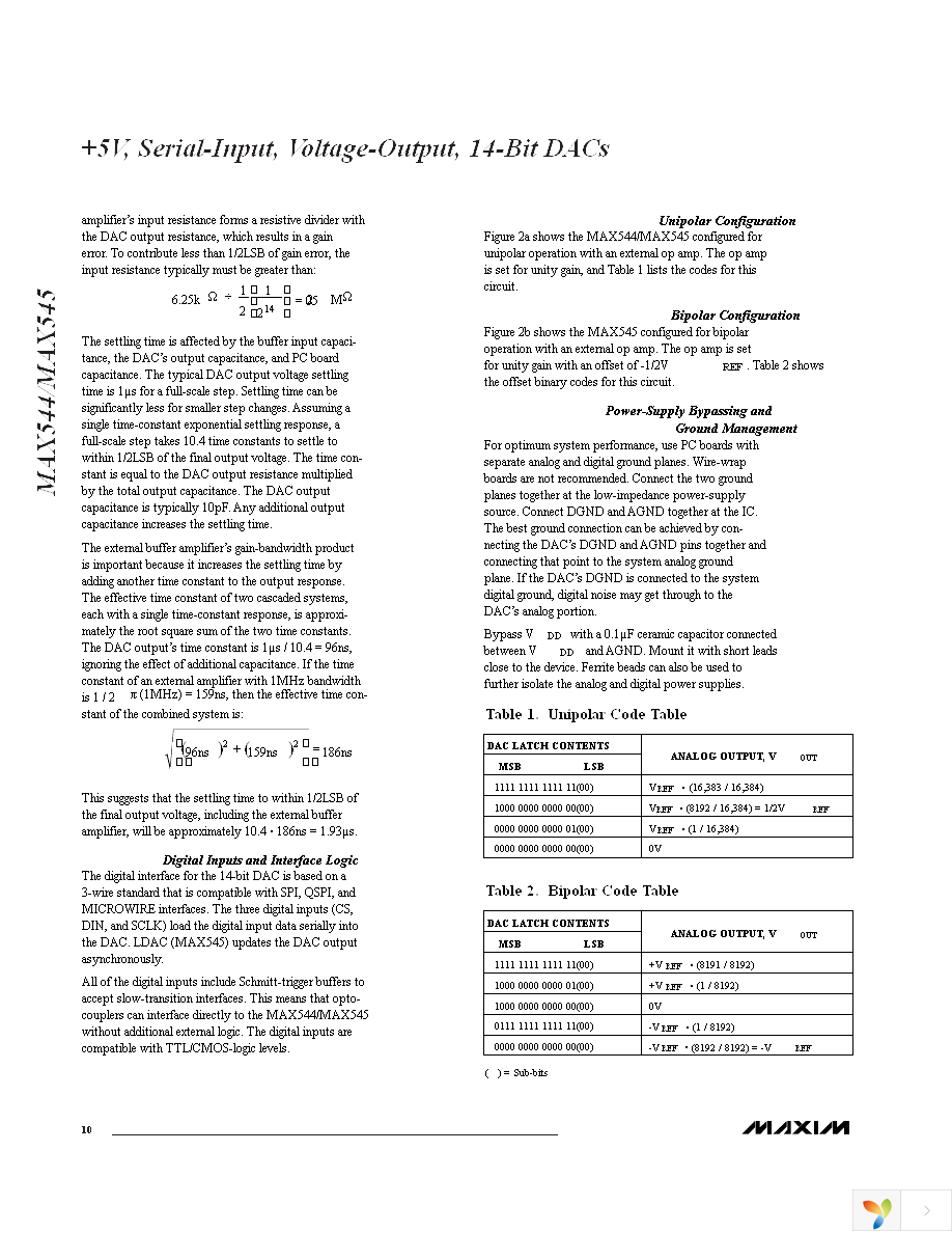 MAX544BCSA+ Page 10