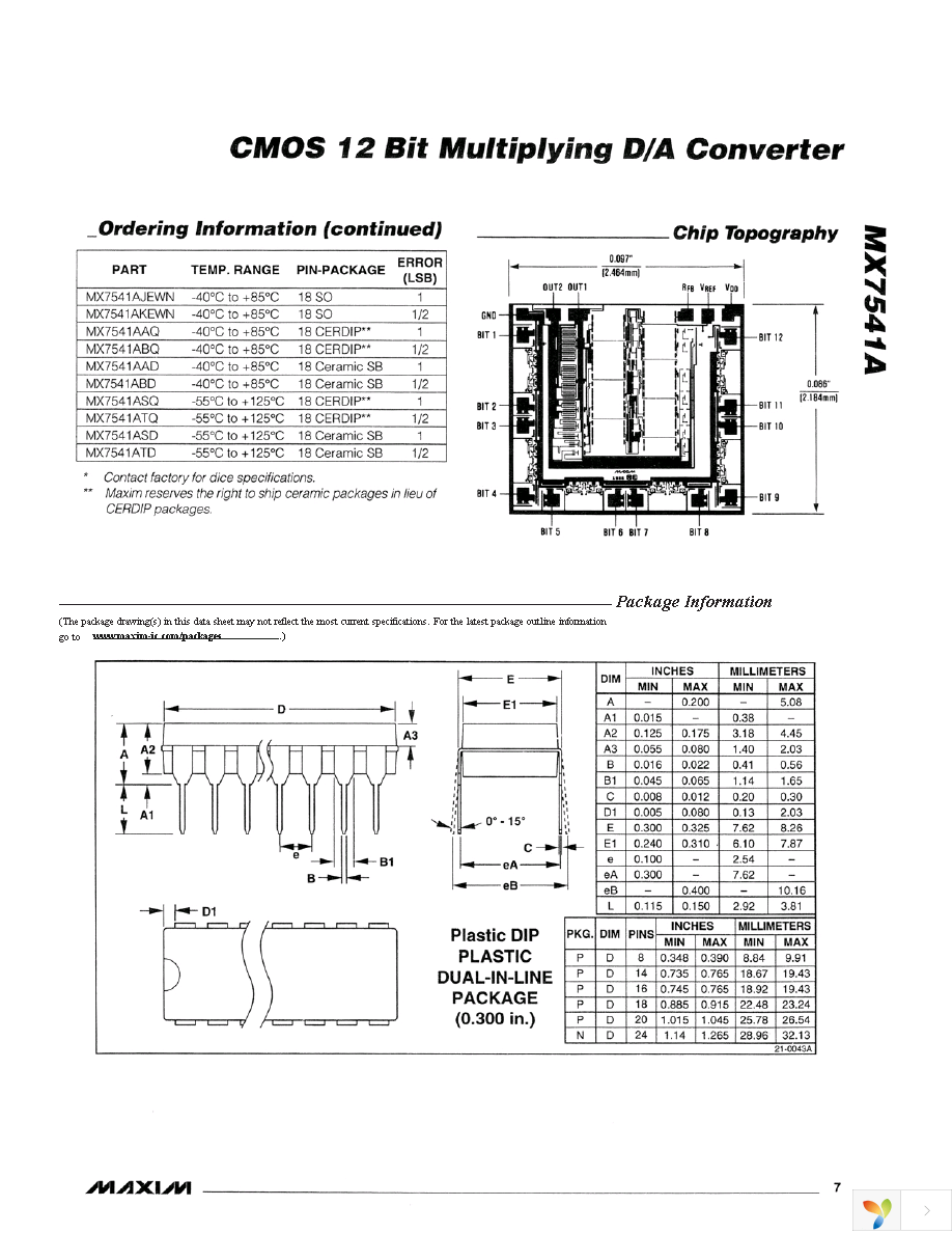 MX7541AKN+ Page 7