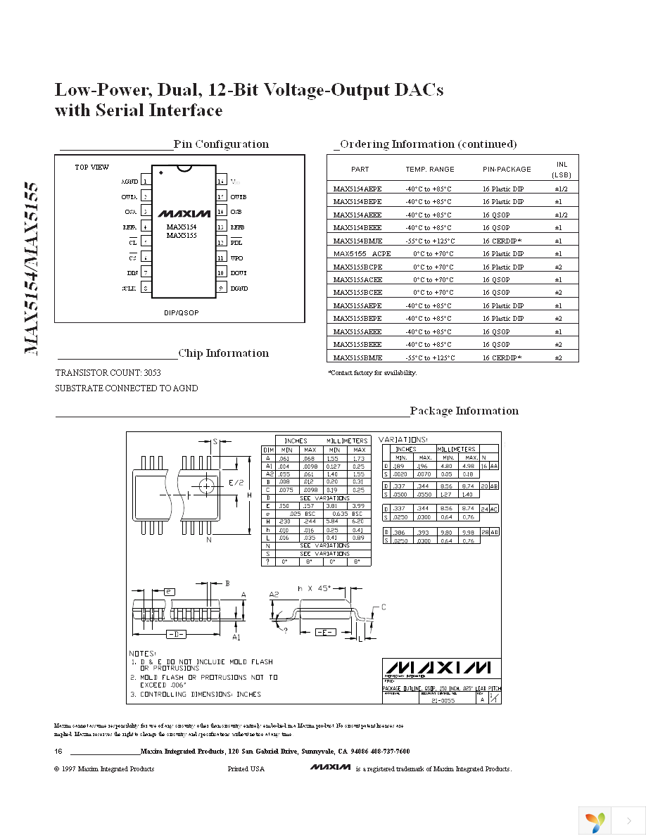 MAX5154BEEE+ Page 16