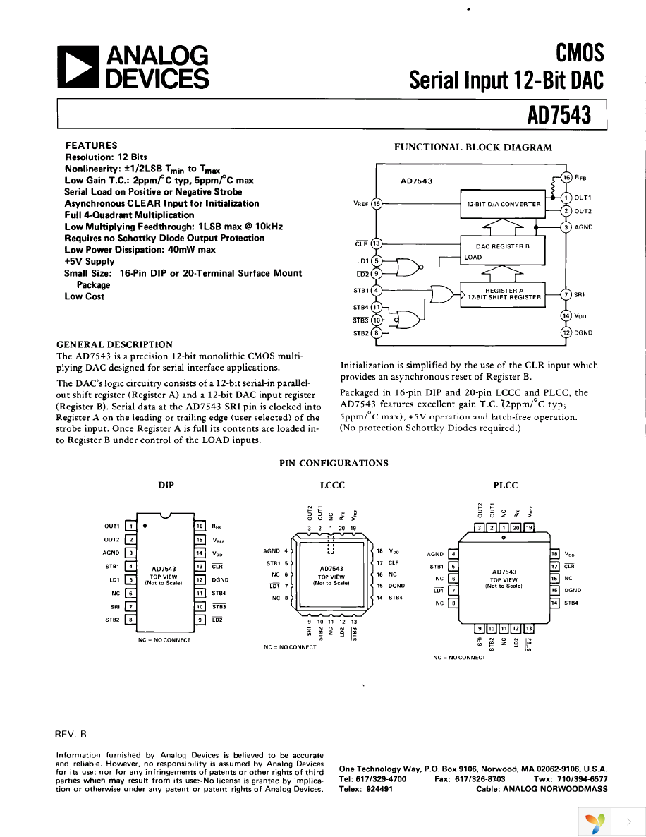 AD7543JNZ Page 1