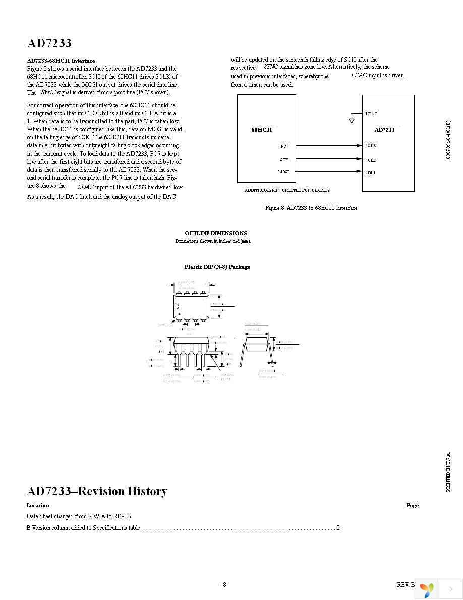 AD7233ANZ Page 8