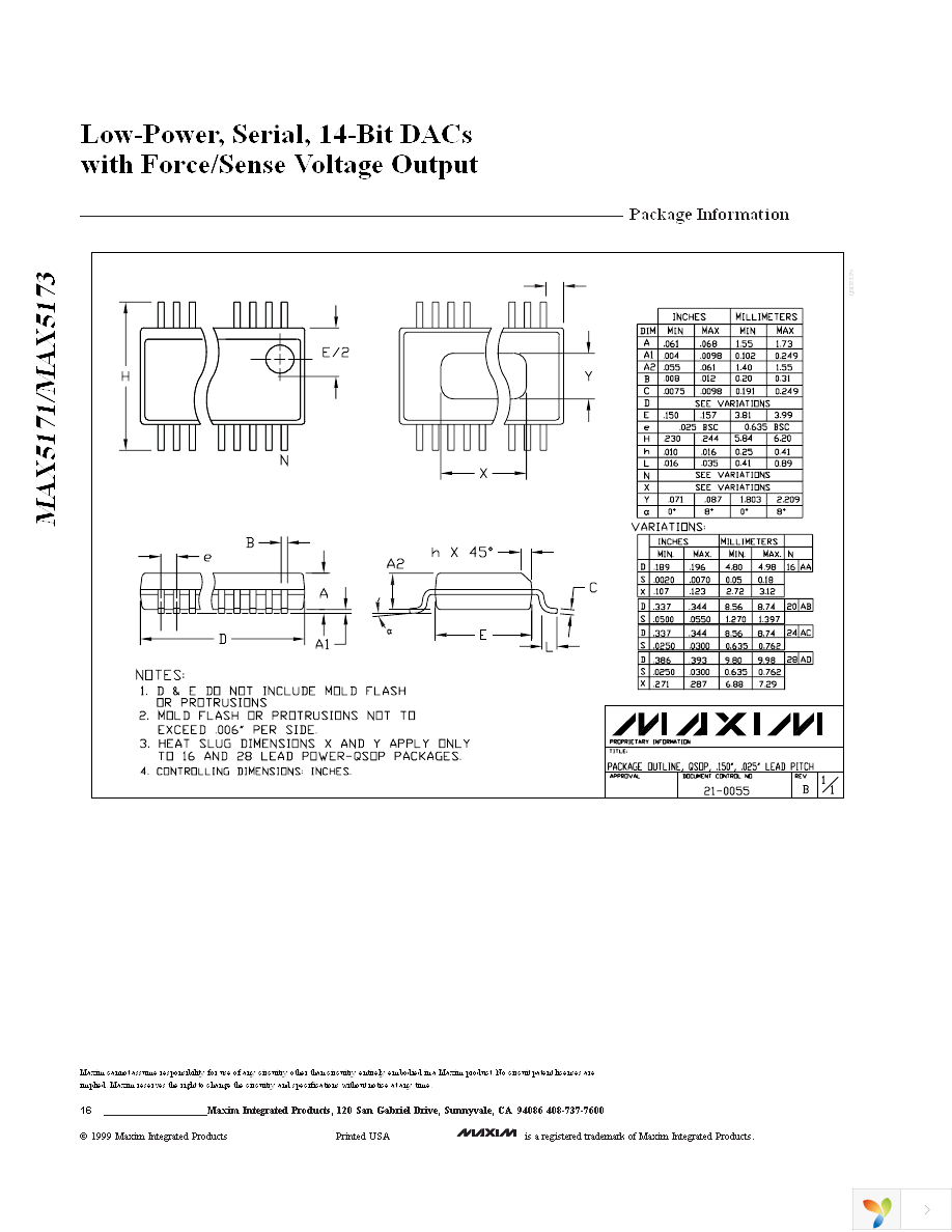 MAX5173AEEE+ Page 16