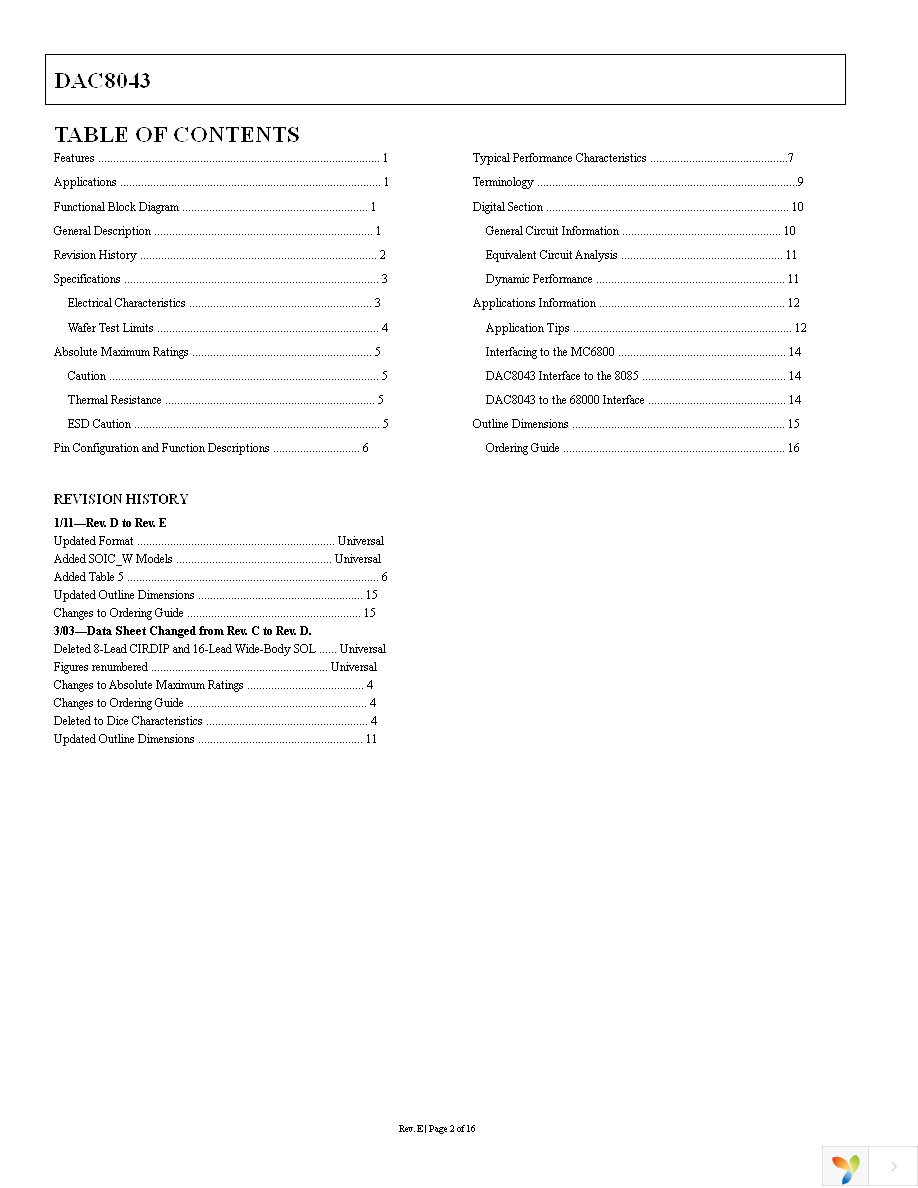 DAC8043GPZ Page 2