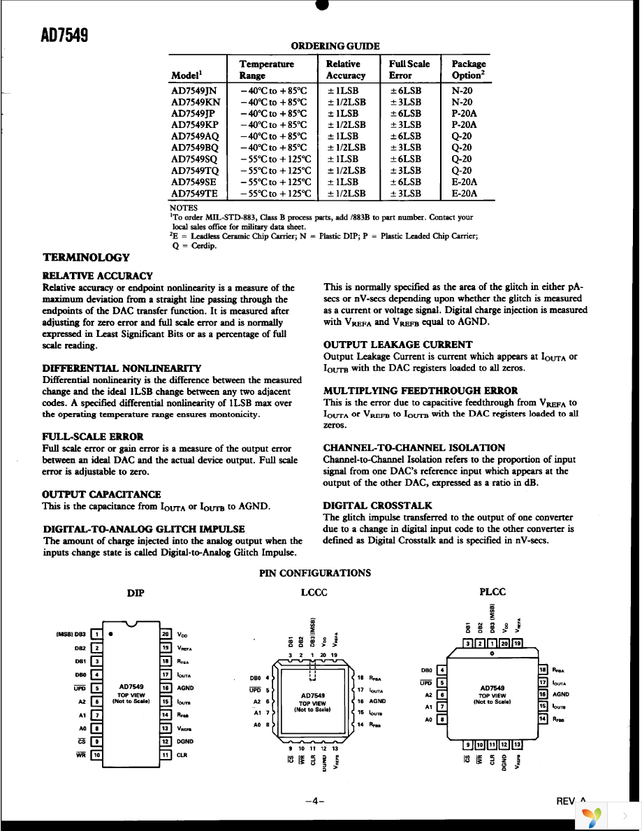 AD7549JPZ Page 4