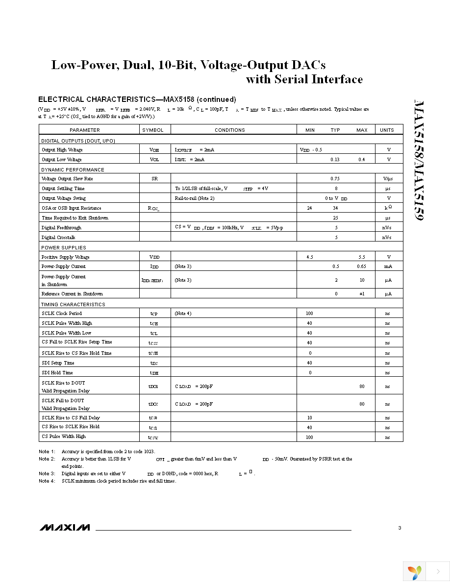 MAX5158EEE+ Page 3