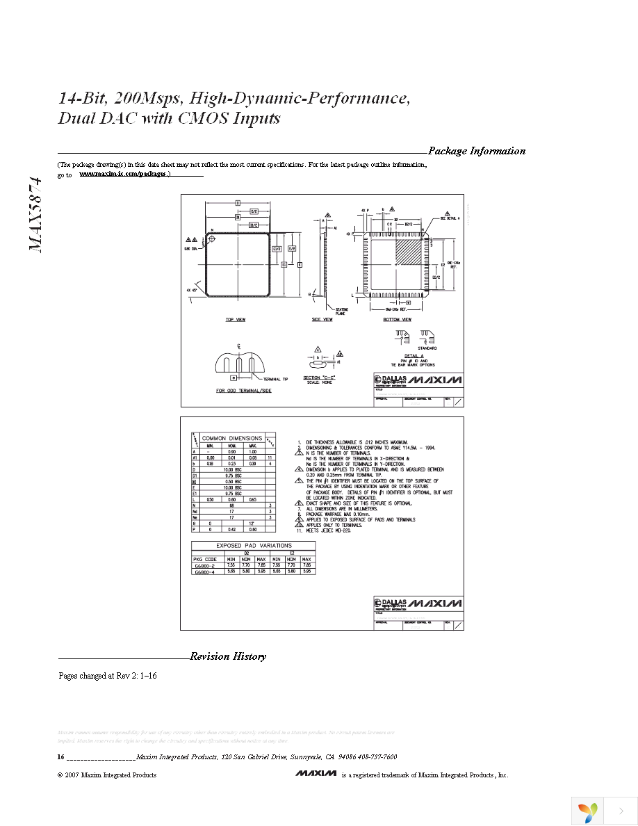 MAX5874EGK+D Page 16