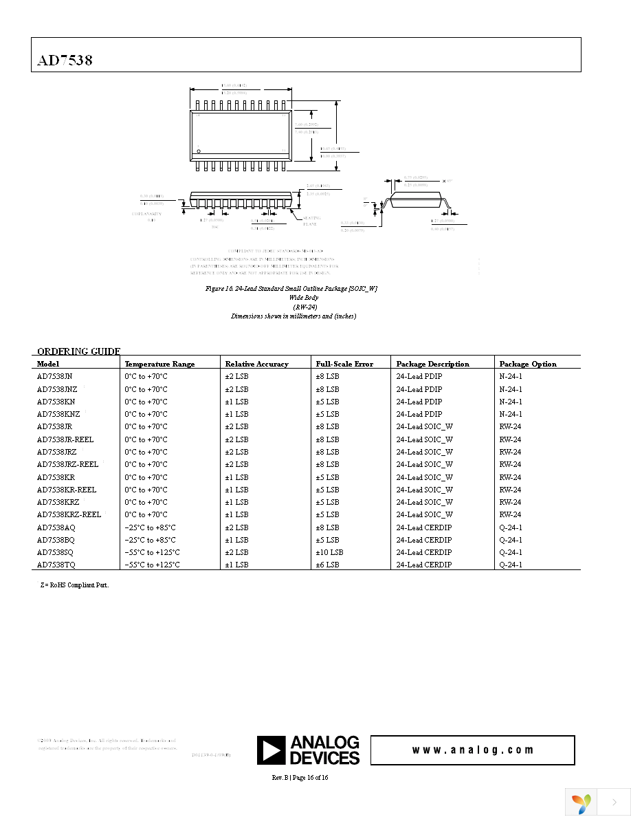 AD7538JRZ Page 16