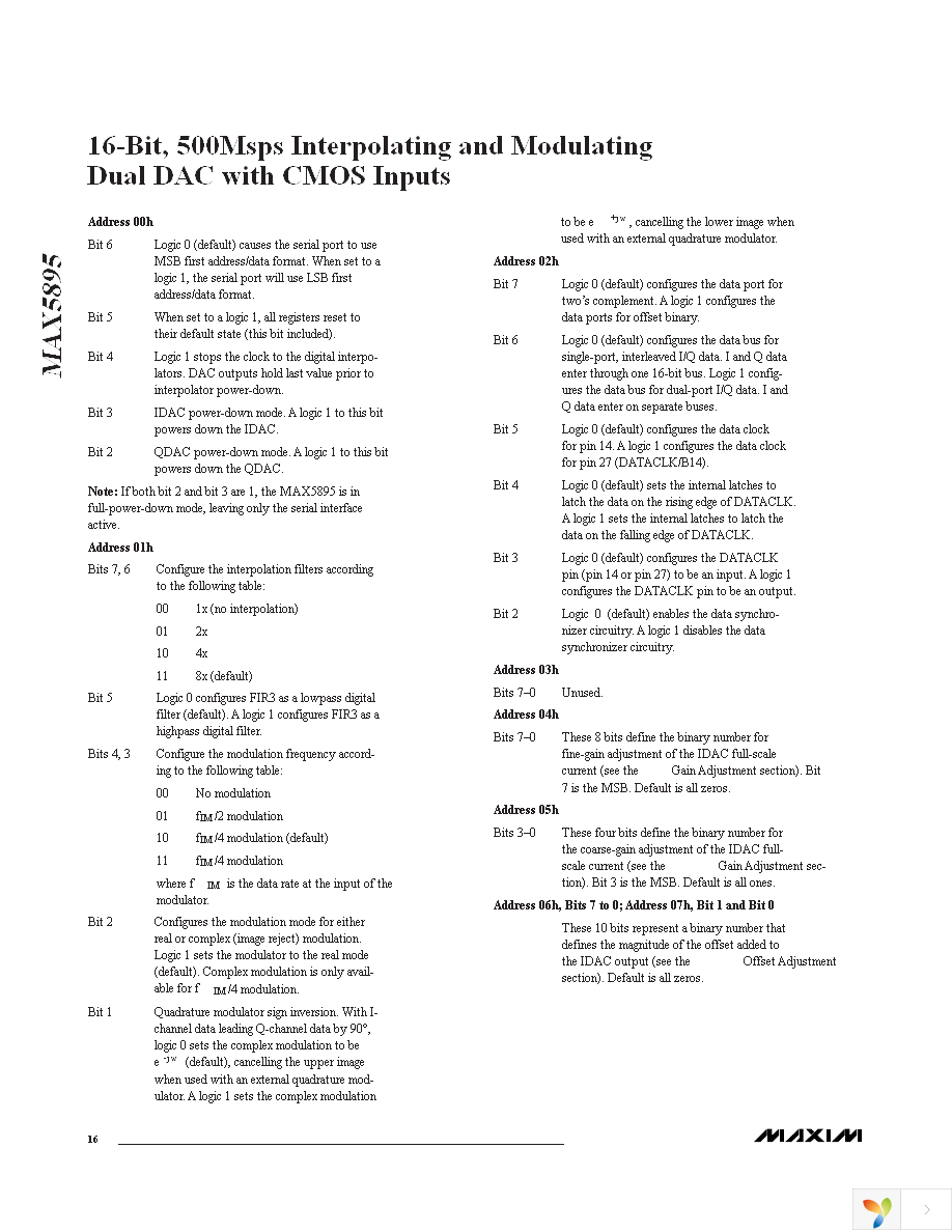 MAX5895EGK+D Page 16