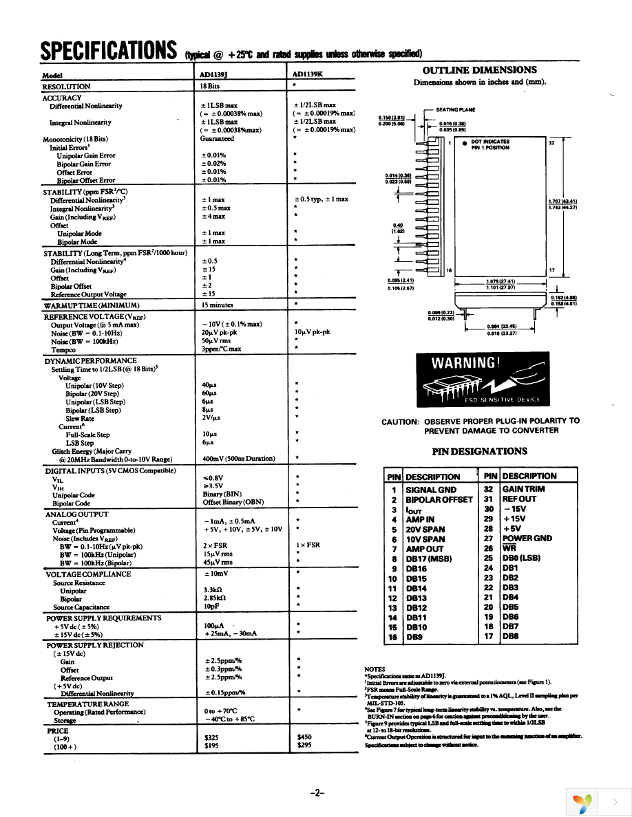 AD1139J Page 2