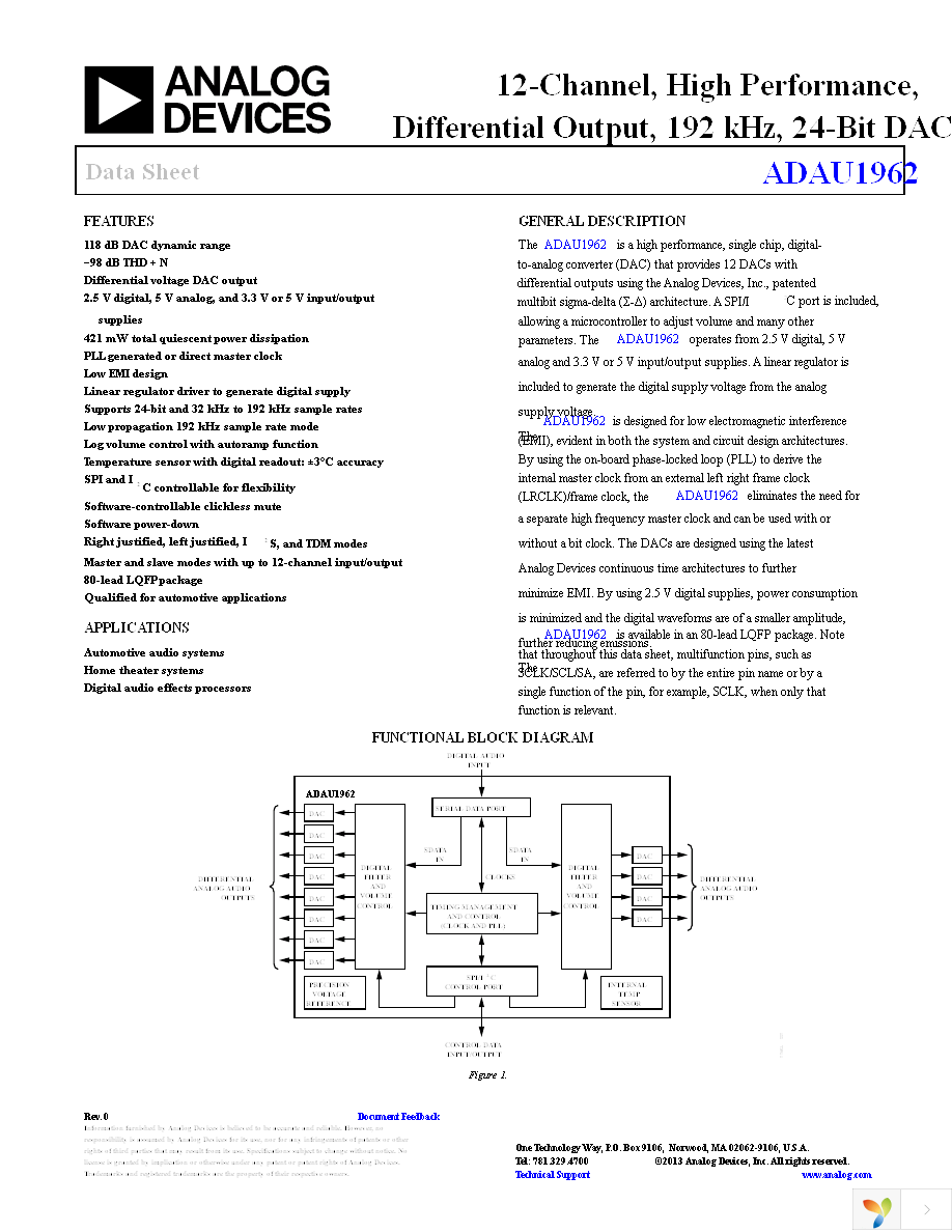 ADAU1962WBSTZ Page 1