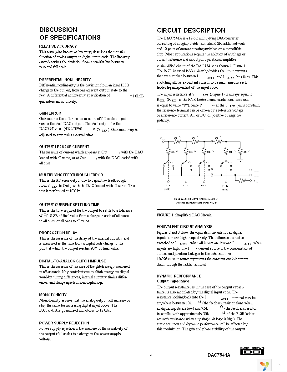 DAC7541AKU Page 5