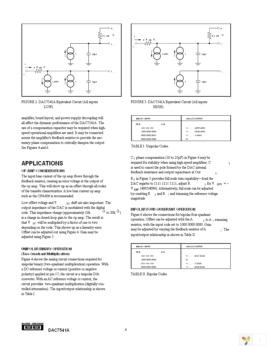 DAC7541AKU Page 6