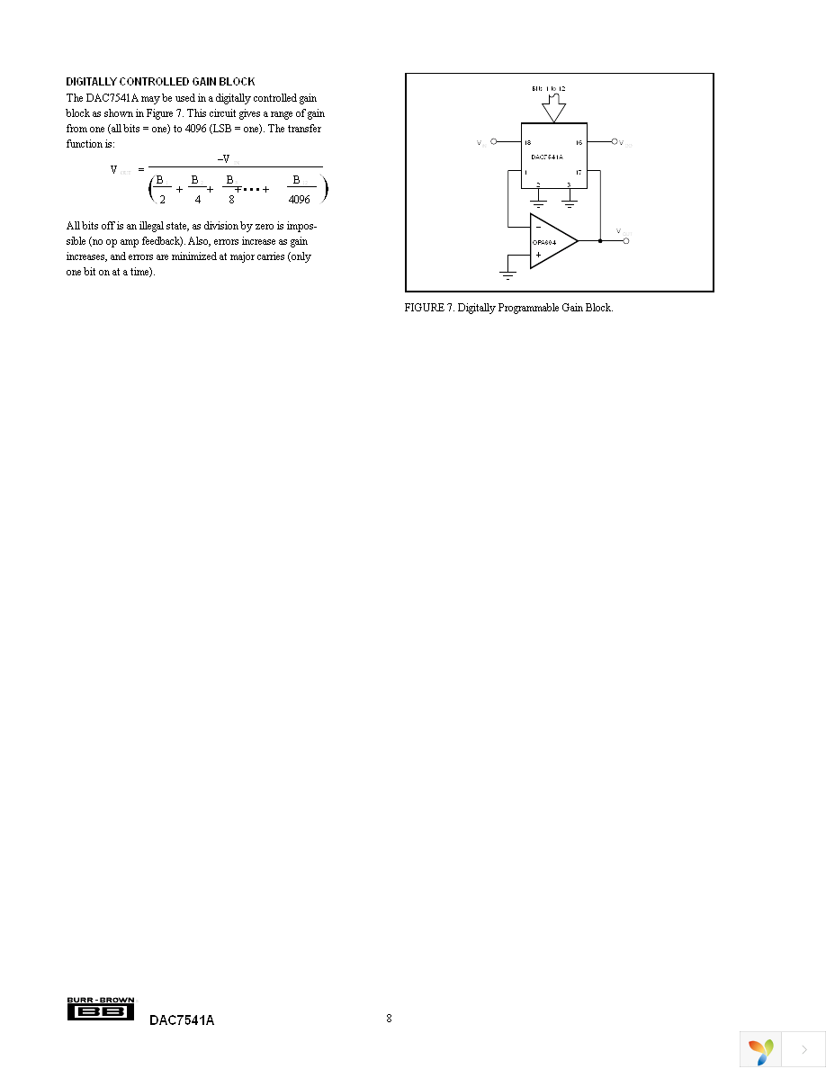 DAC7541AKU Page 8