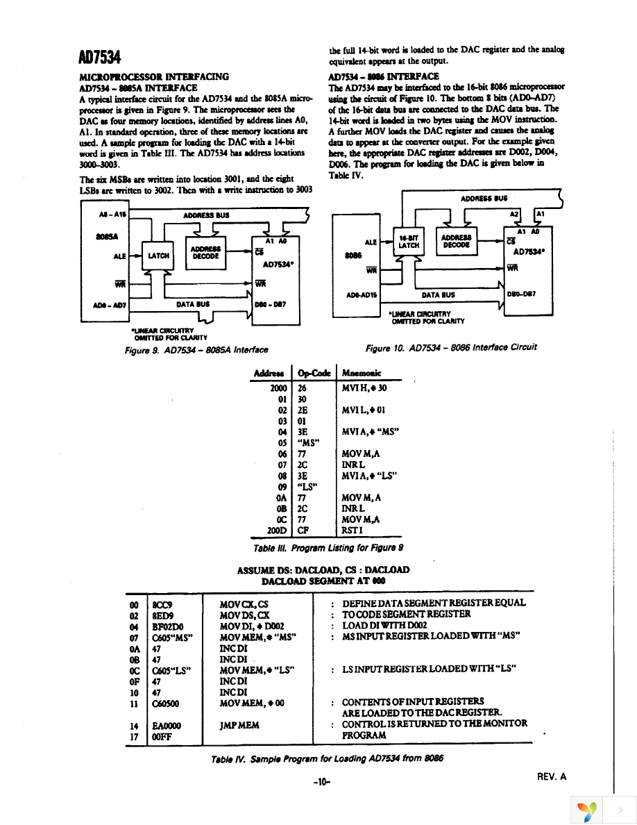 AD7534JNZ Page 10