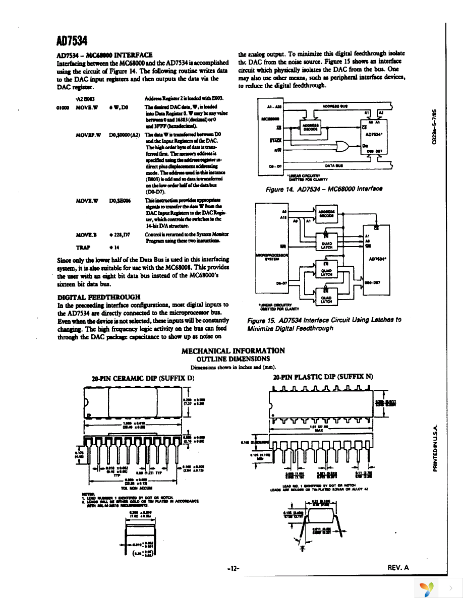 AD7534JNZ Page 12