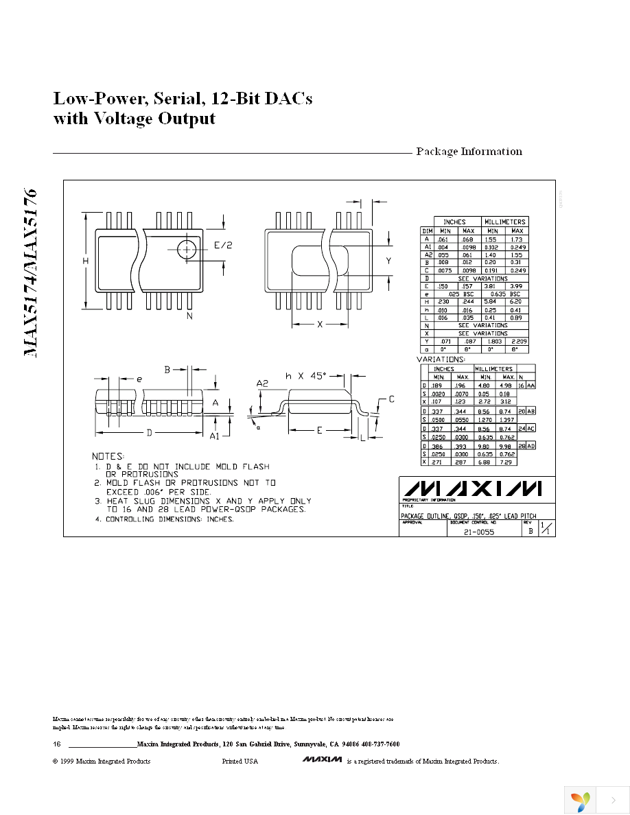 MAX5176AEEE+ Page 16