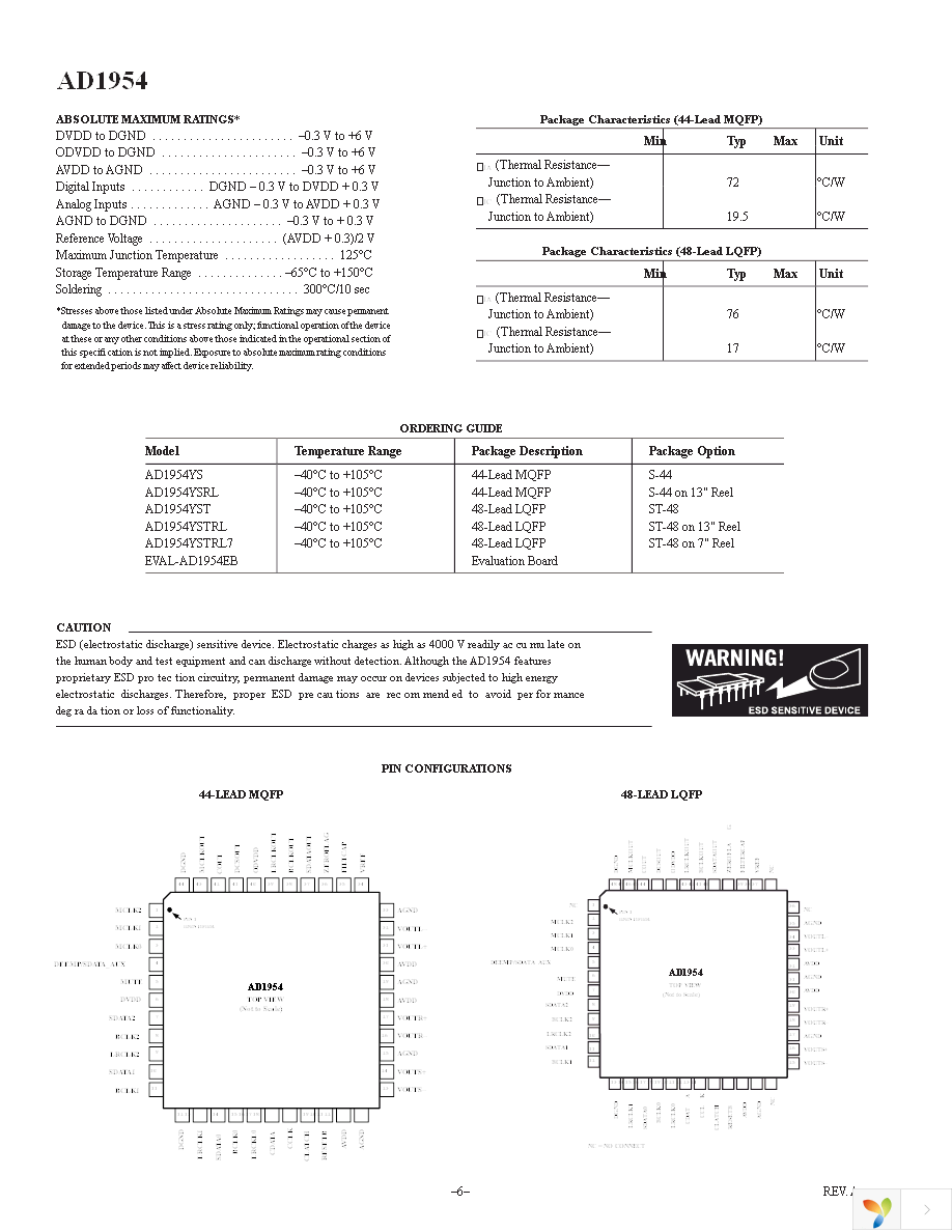 AD1954YSTZRL Page 6