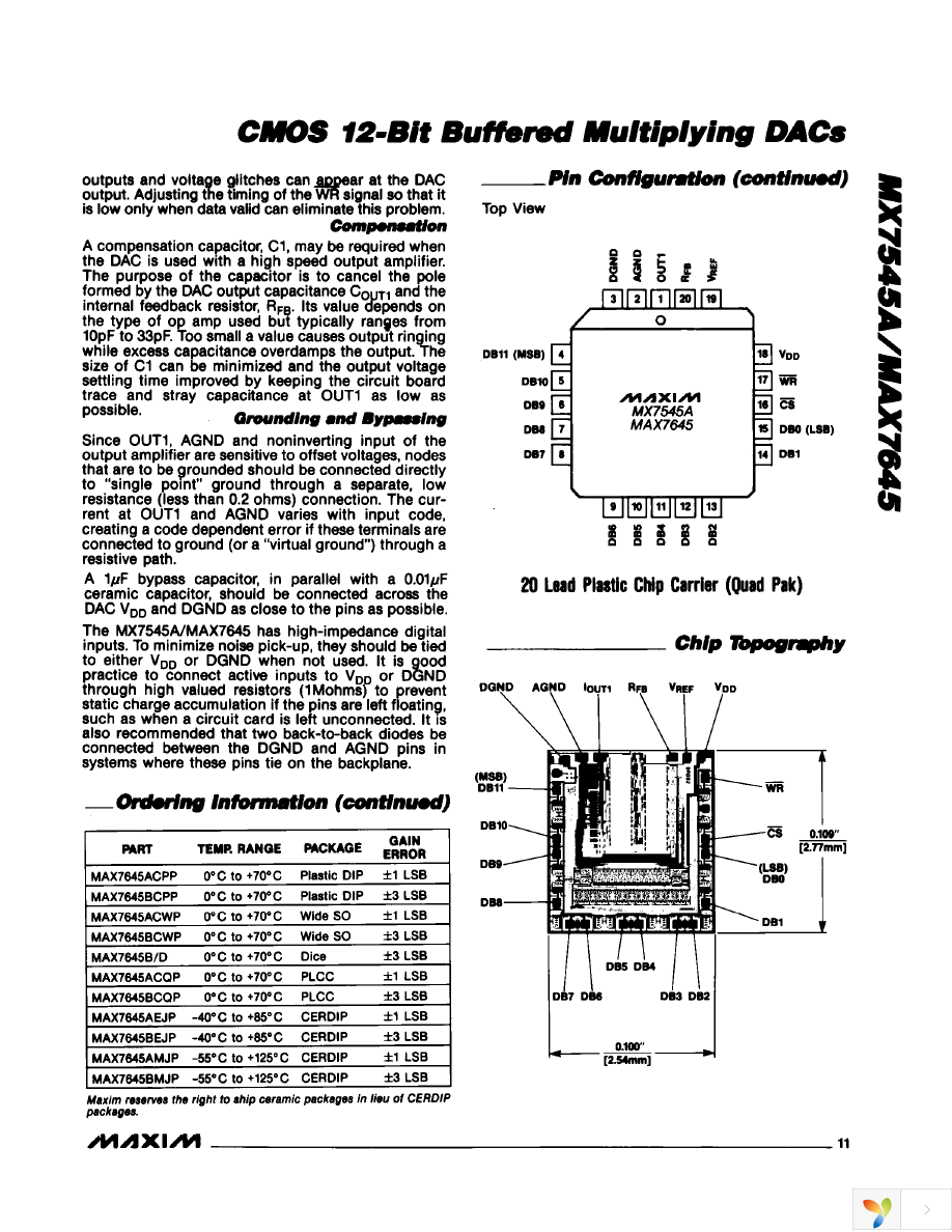 MAX7645BCPP+ Page 11