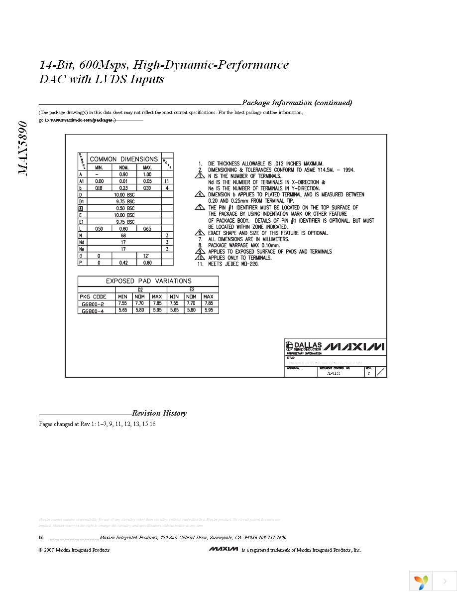 MAX5890EGK+TD Page 16