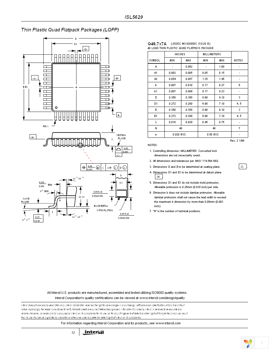 ISL5629INZ Page 12