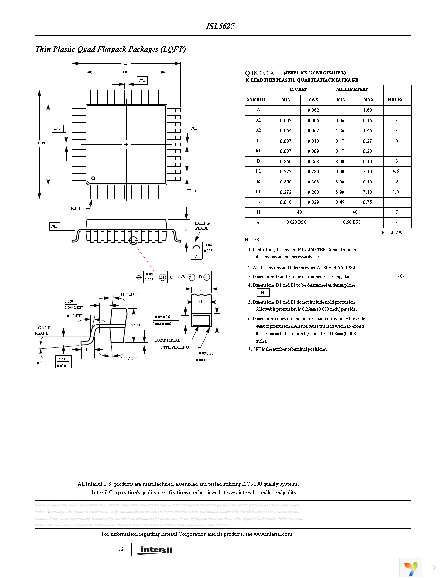 ISL5627INZ Page 12