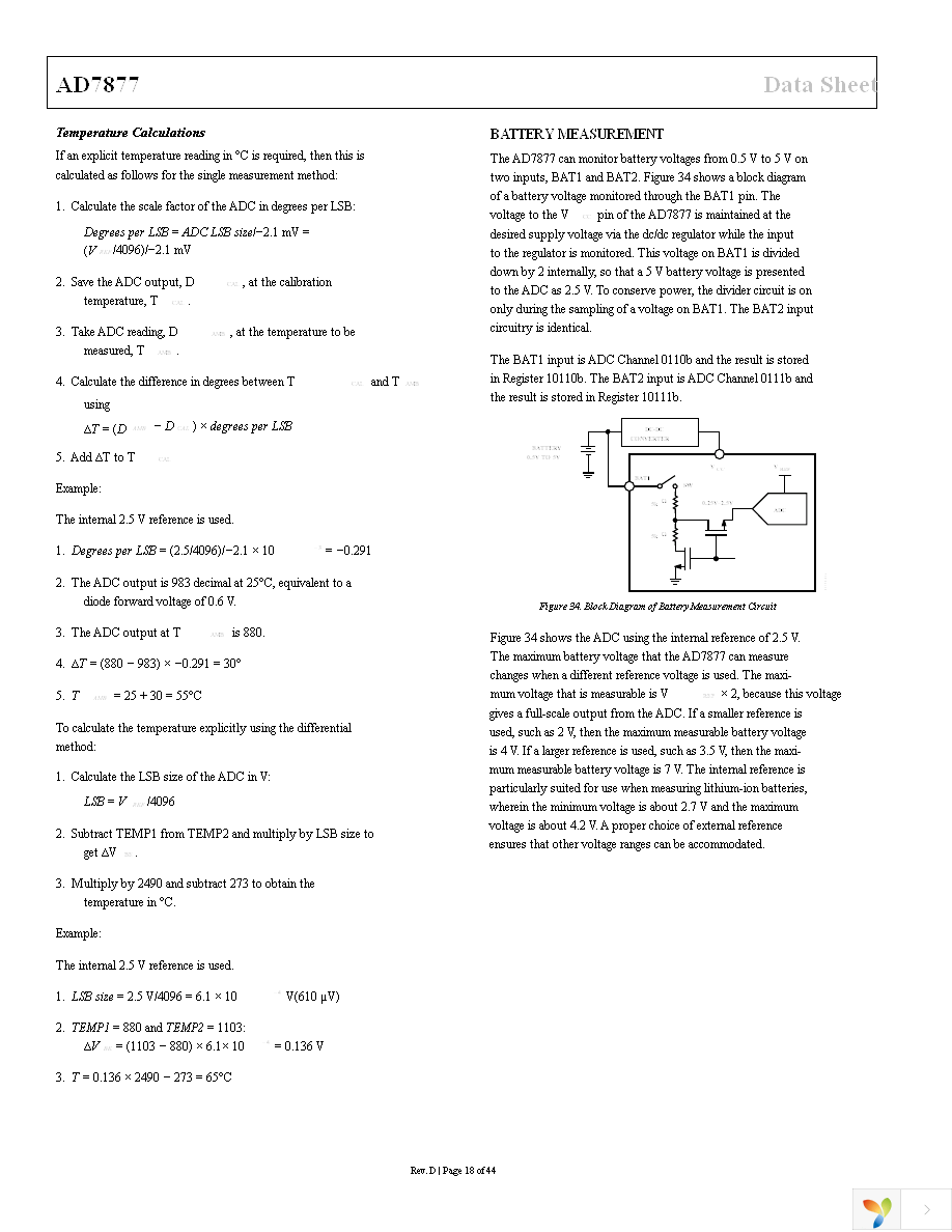 AD7877ACPZ-500RL7 Page 19