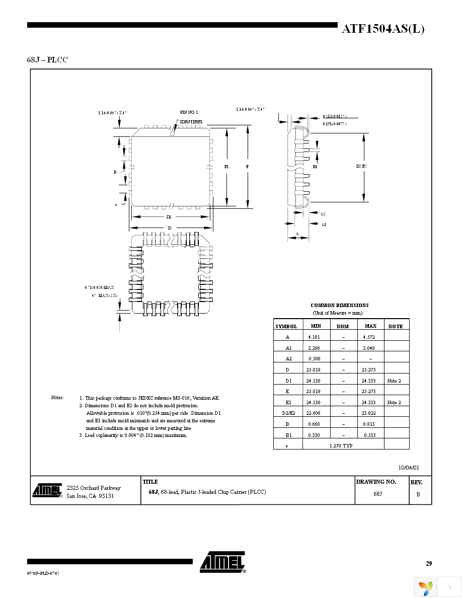 ATF1504AS-10AU44 Page 29