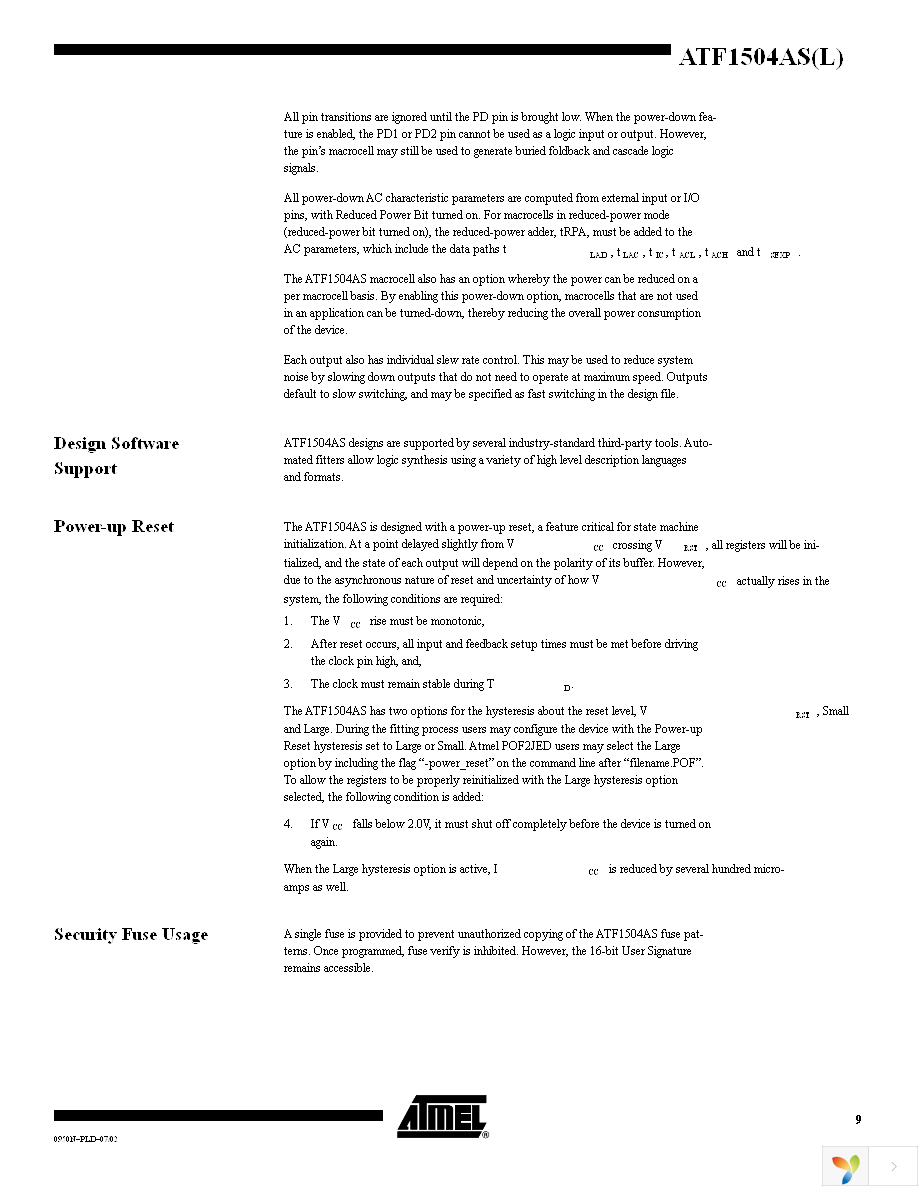 ATF1504AS-10AU44 Page 9