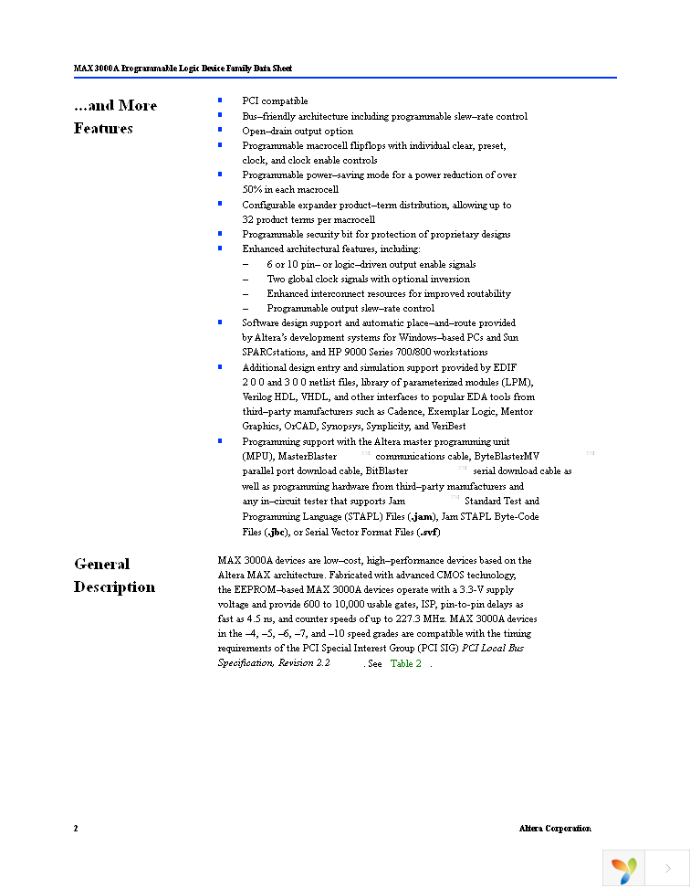 EPM3064ATC44-10 Page 2