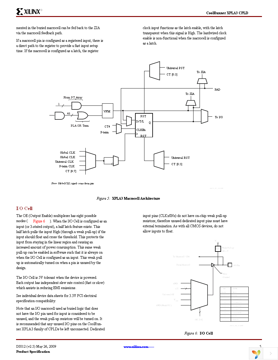 XCR3064XL-10VQG44C Page 5