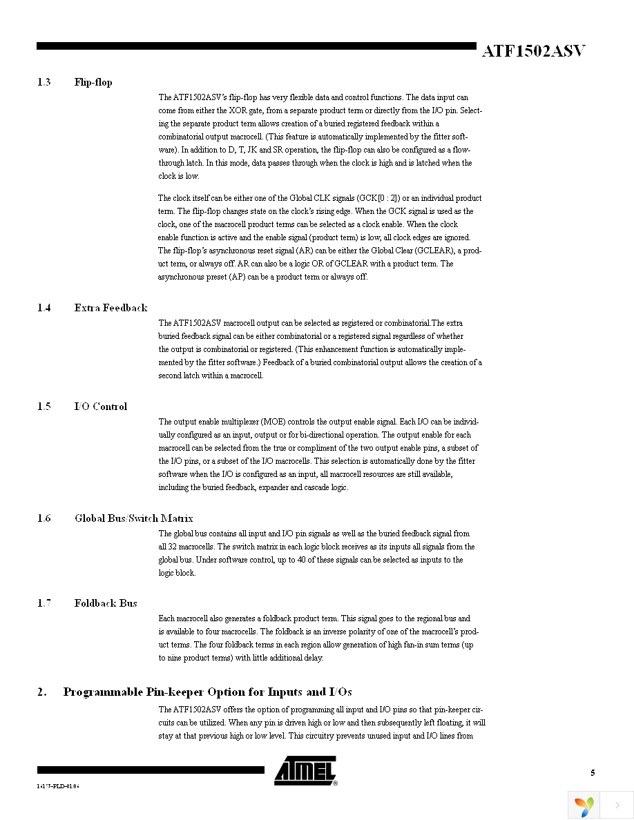 ATF1502ASV-15AU44 Page 5