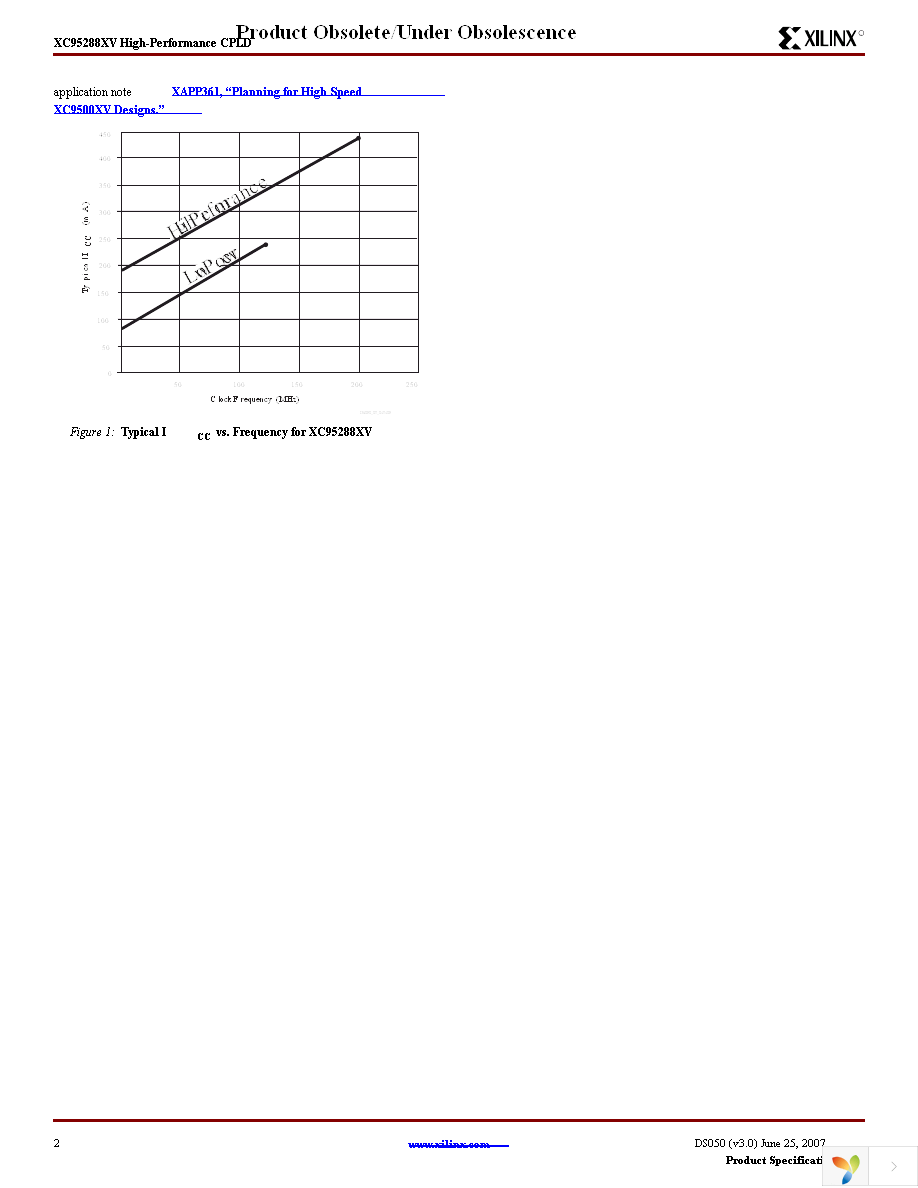 XC95288XV-10CS280C Page 2