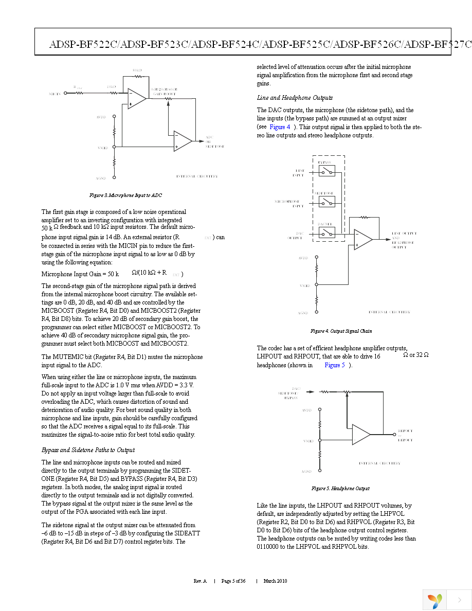 ADSP-BF525KBCZ-6C2 Page 5