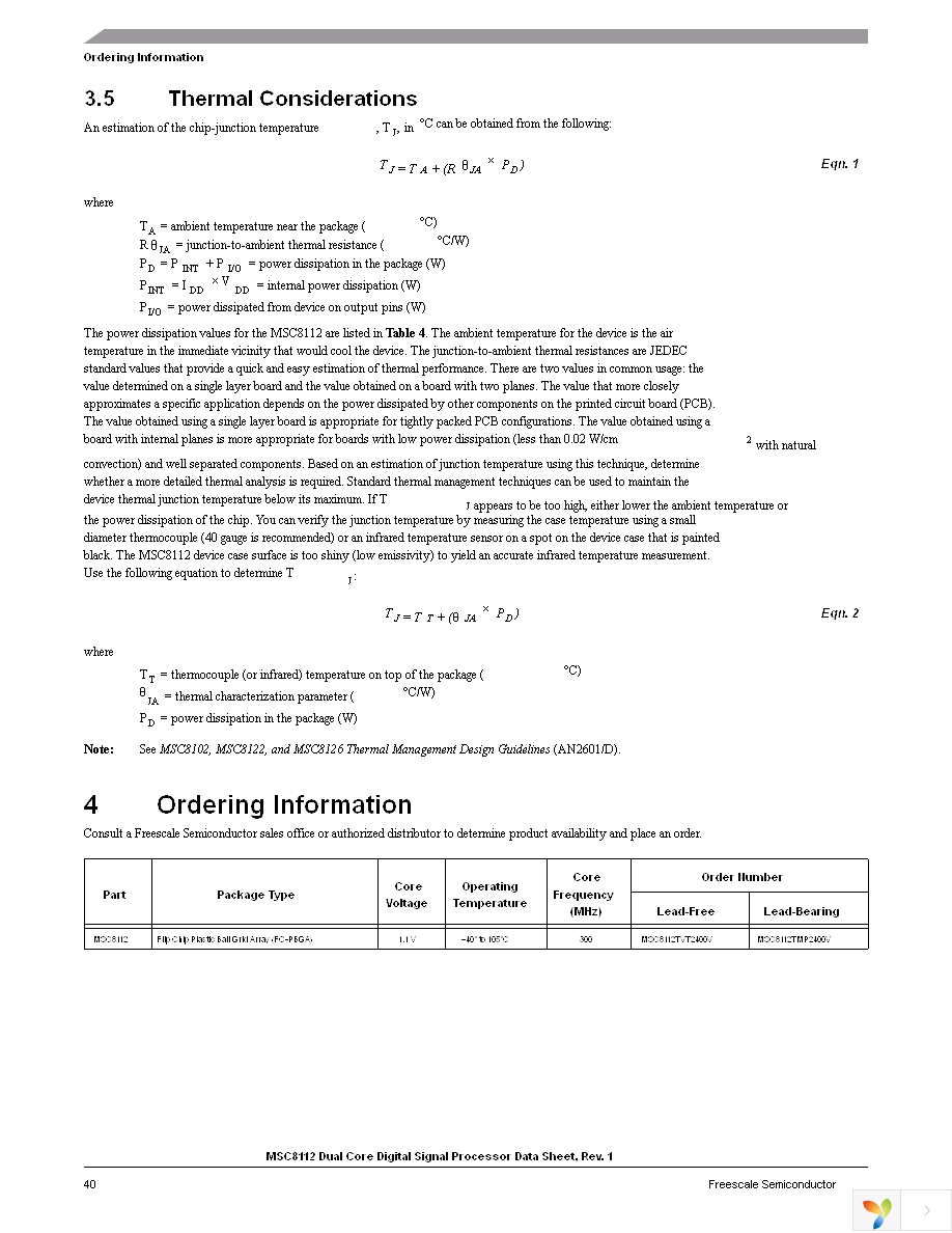 MSC8112TMP2400V Page 40