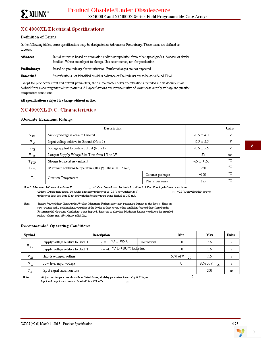 XC4005XL-09PQ160C Page 1