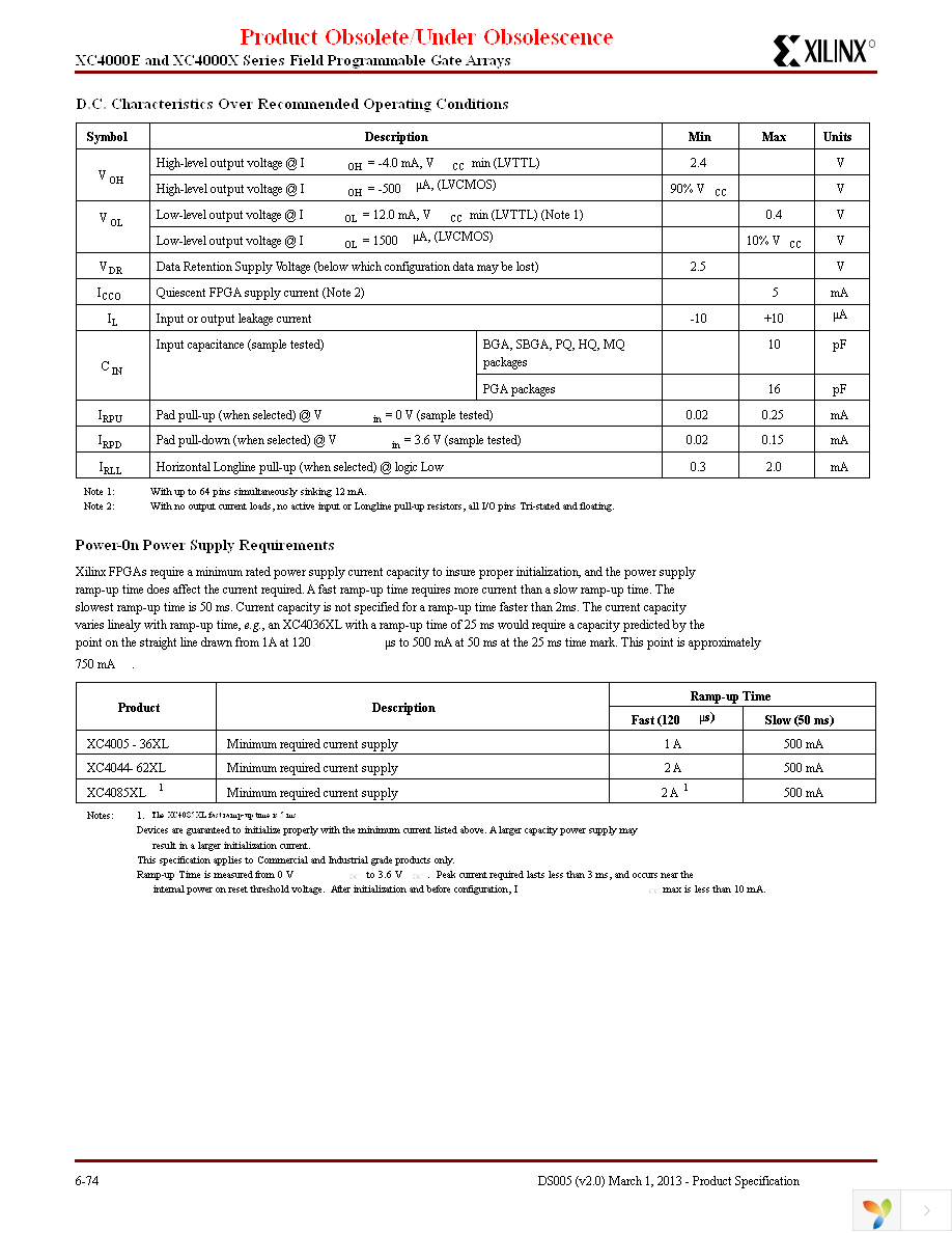 XC4005XL-09PQ160C Page 2