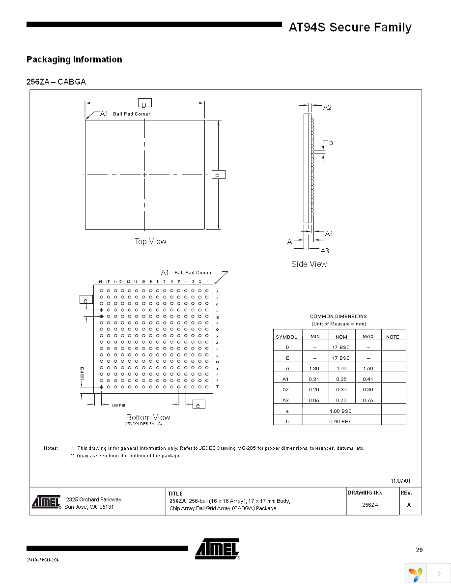 AT94S40AL-25BQC Page 29