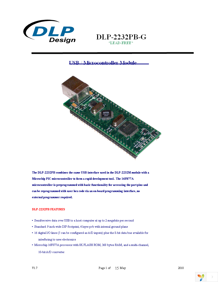 DLP-2232PB-G Page 1