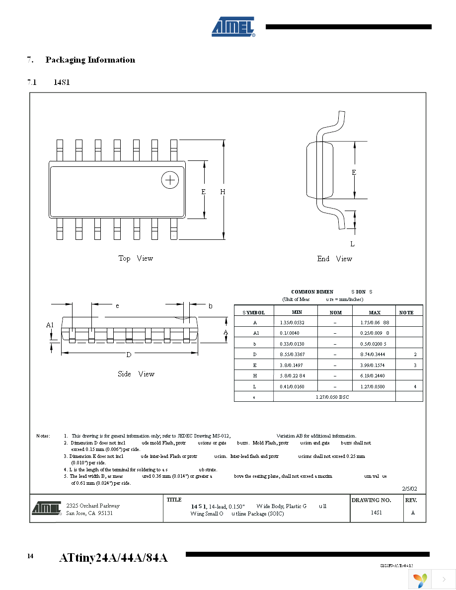 ATTINY84A-SSUR Page 14