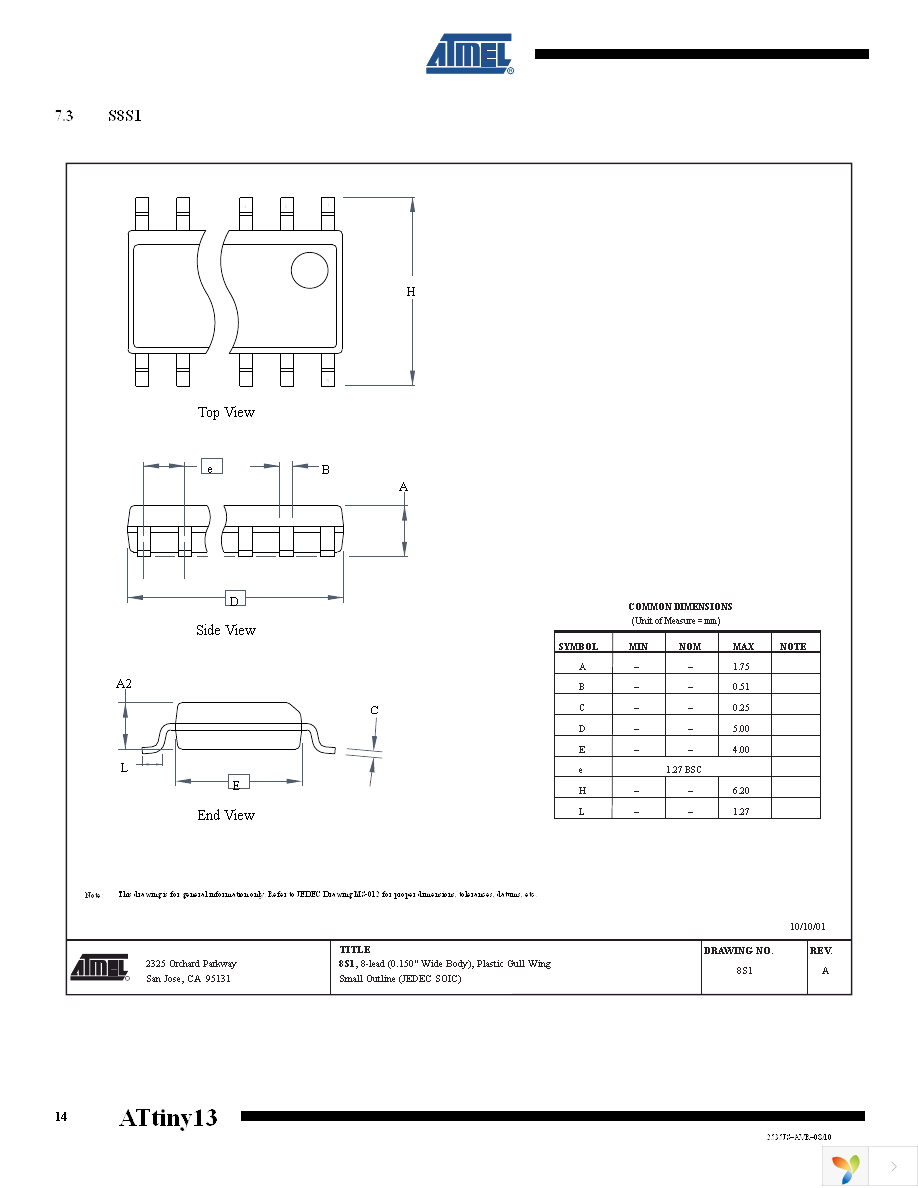 ATTINY13V-10SSUR Page 14