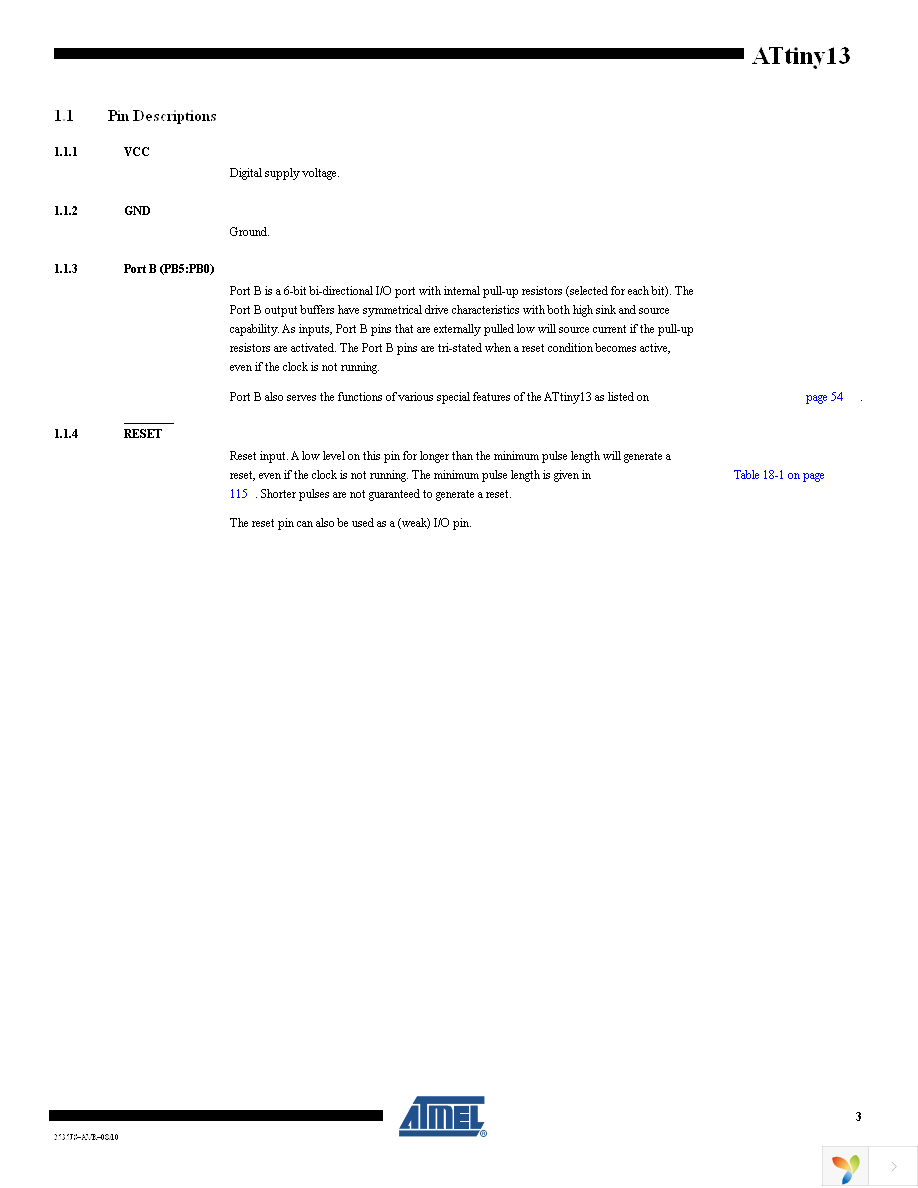 ATTINY13V-10SSUR Page 3